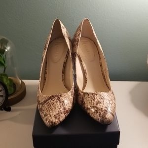 Nickles Snake Print Heels
